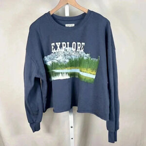 Grayson Threads Size XL Crop Sweatshirt Rockies Comfort Cozy